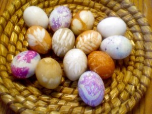 One year old Easter eggs