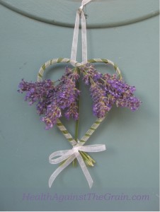 Lavender Heart on Door